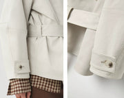 Yareli | Belted Stand-Collar Jacket