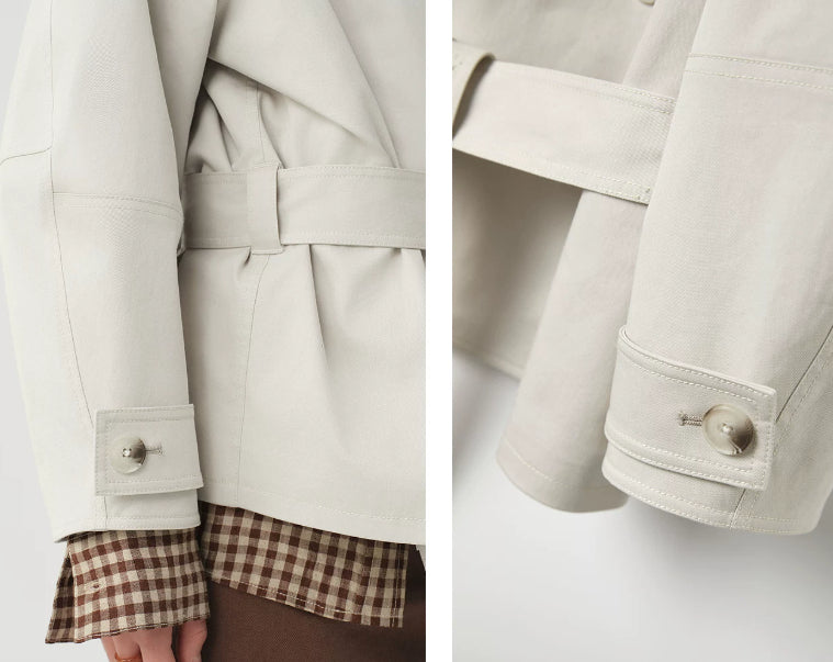 Yareli | Belted Stand-Collar Jacket