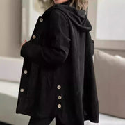 Tressie | Hooded Textured Button Coat