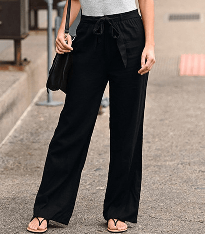 Joleen | Ladies Relaxation Trousers With Cord And Elastic Waist