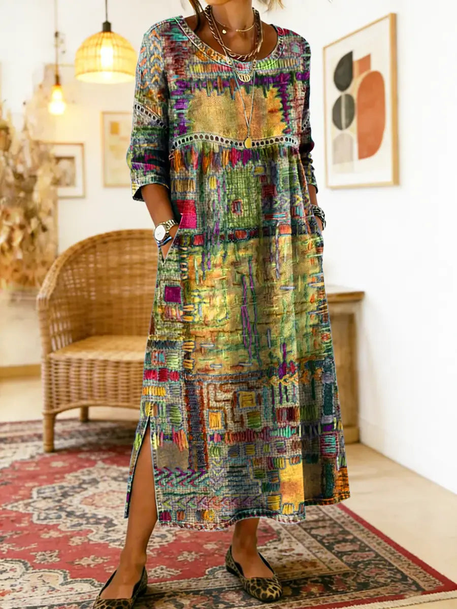 Eliana | Midi Printed Dress