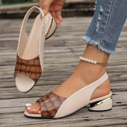 Conni | Contrast-Strap Slingback Sandals