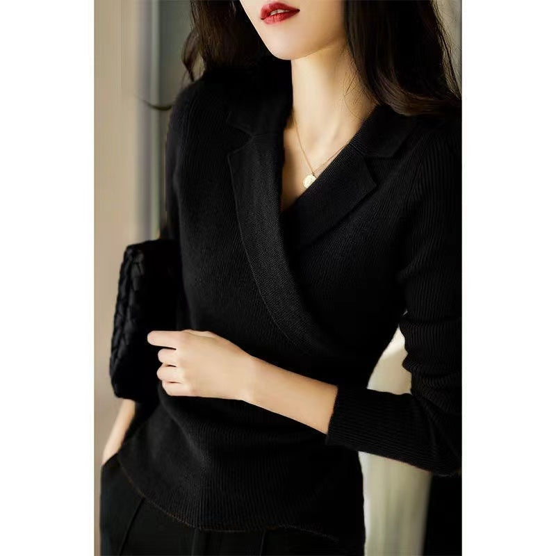 Calandra | Collared Wrap Jumper