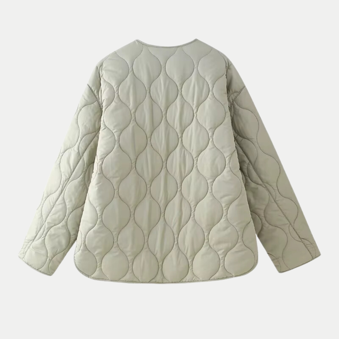 Kaitlyn | Round-Neck Quilted Jacket