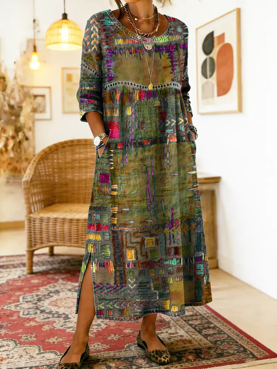 Eliana | Midi Printed Dress