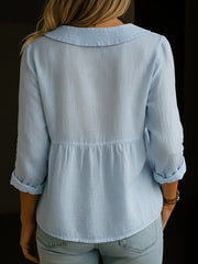 Mayola | Rounded-Collar Button Shirt