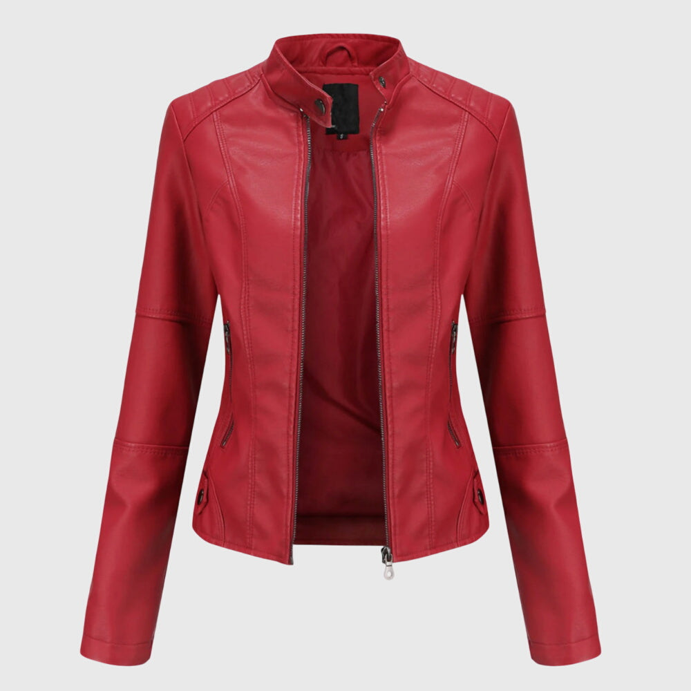 Giorgina | Elegant Leather Coat For Women