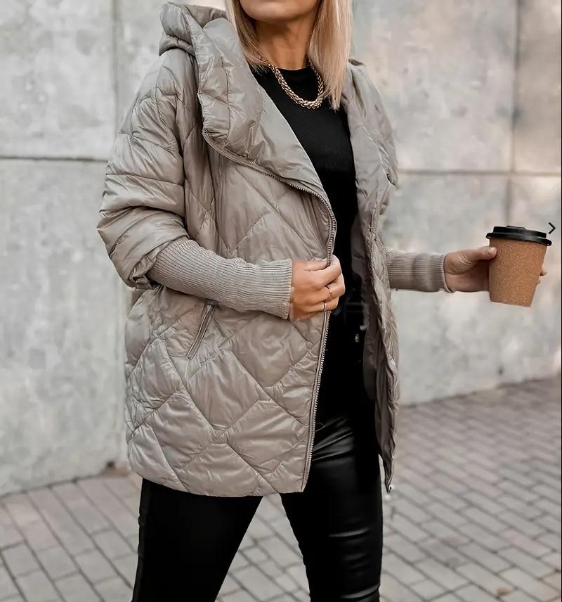 Zoie | Hooded Diamond-Quilted Jacket