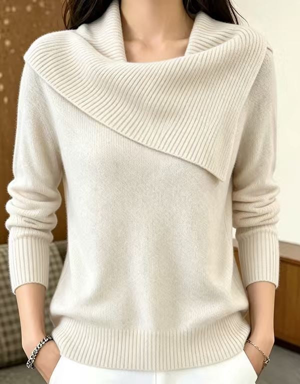 Inell | Asymmetric Foldover-Neck Jumper