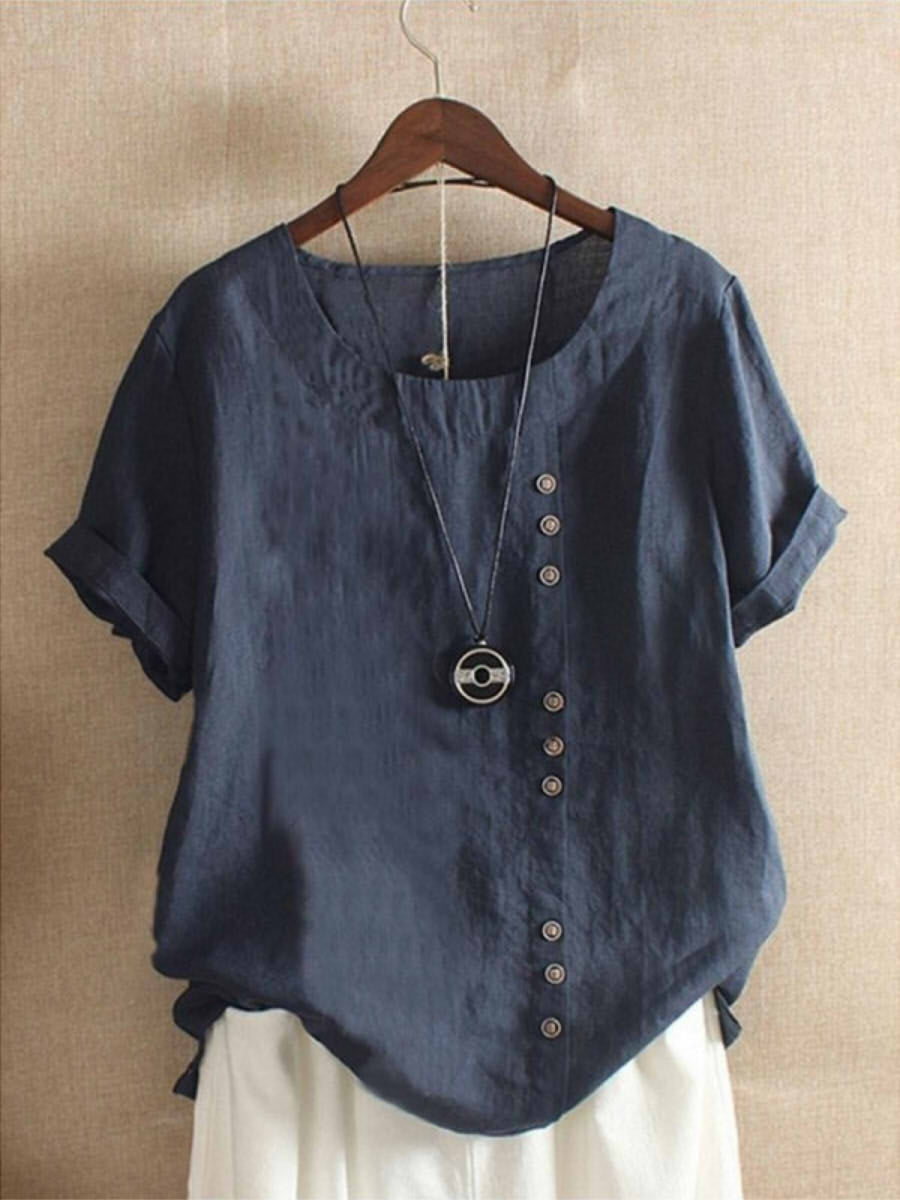 Anakaren | Button-Front Short-Sleeve Shirt