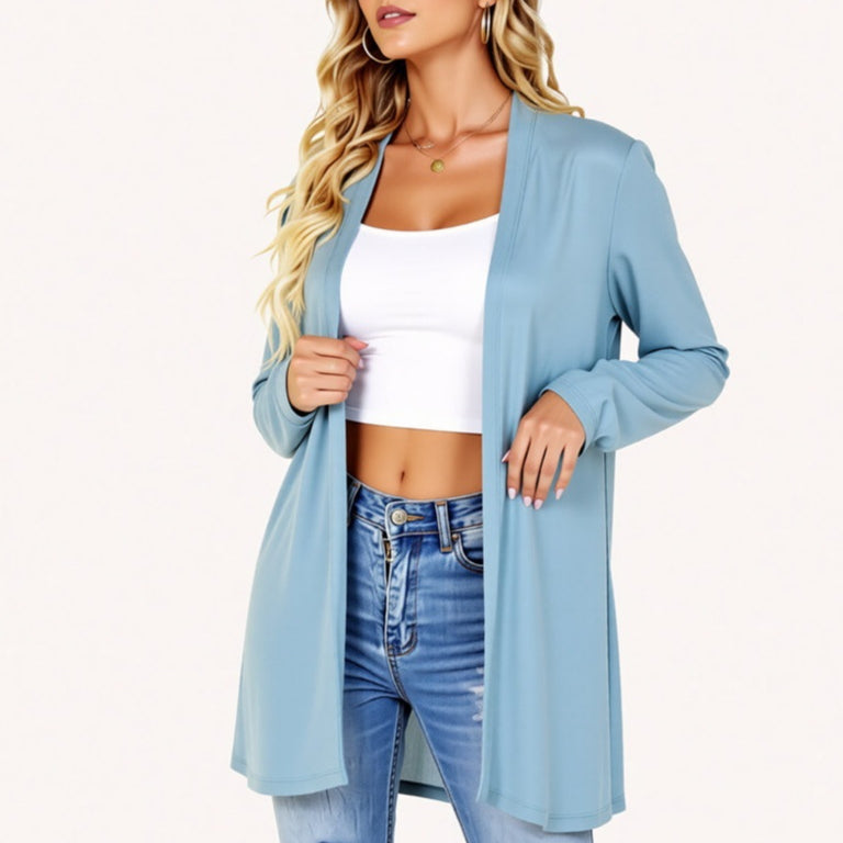 Ruthann | Long Open-Front Jacket