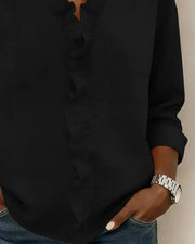 Solveig | Ruffle-Placket Blouse