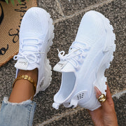 Women's trainers in White-velvet