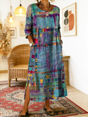 Eliana | Midi Printed Dress