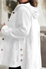 Tressie | Hooded Textured Button Coat