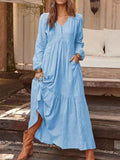 CADENCE | LONG-SLEEVE VINTAGE MAXI DRESS