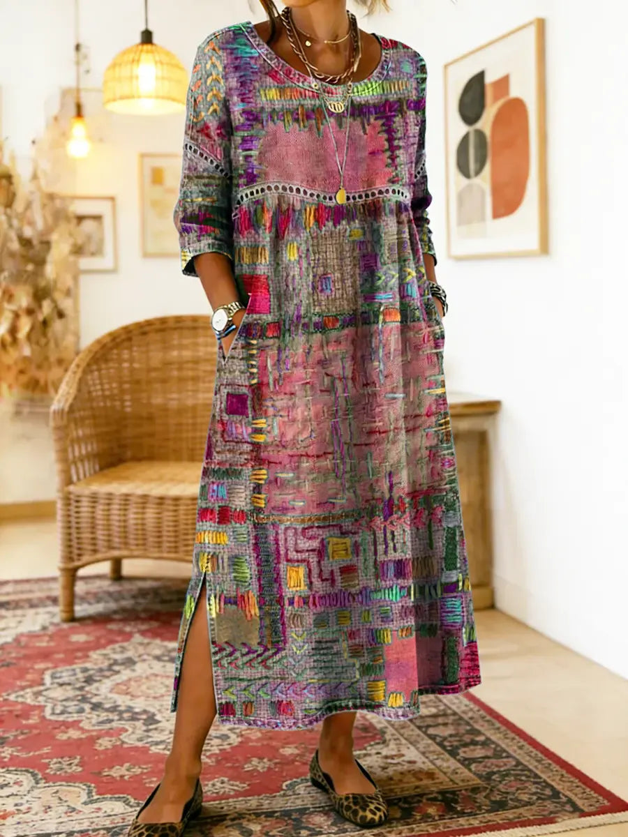 ELIANA | PRINTED RELAXED MIDI DRESS