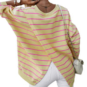 Cherilyn | Striped Split-Hem Jumper
