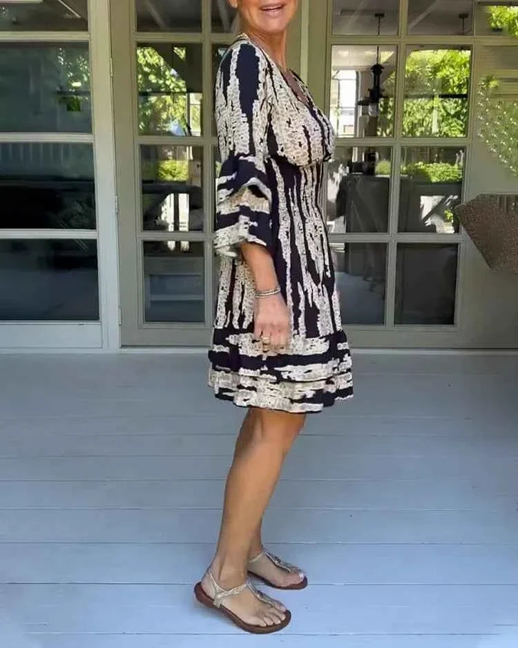 ROMY | PRINTED PLEATED DRESS