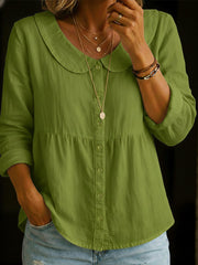Mayola | Rounded-Collar Button Shirt