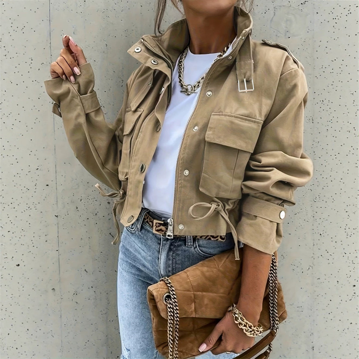 Rebekah | Cropped Utility Jacket