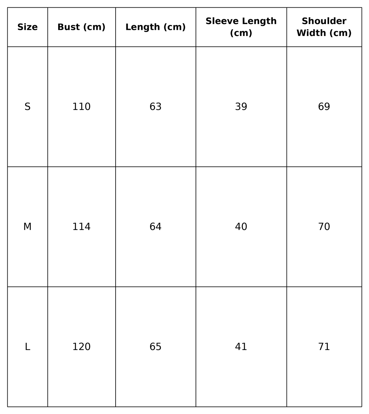 Size guide