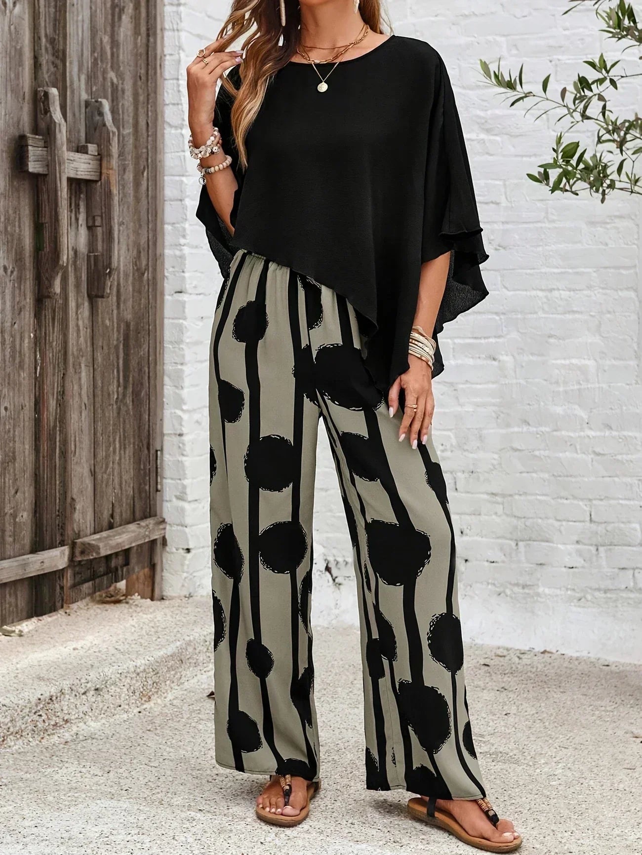 SABRIA | PRINTED HIGH-WAISTED CO-ORD SET