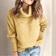 Daija | Roll-Neck Button-Cuff Jumper