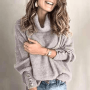 Daija | Roll-Neck Button-Cuff Jumper