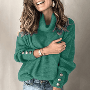 Daija | Roll-Neck Button-Cuff Jumper