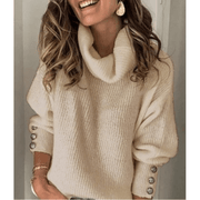 Daija | Roll-Neck Button-Cuff Jumper