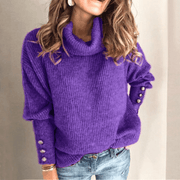 Daija | Roll-Neck Button-Cuff Jumper
