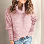 Daija | Roll-Neck Button-Cuff Jumper