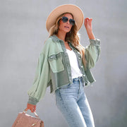 Nedra | Frayed-Hem Button Jacket
