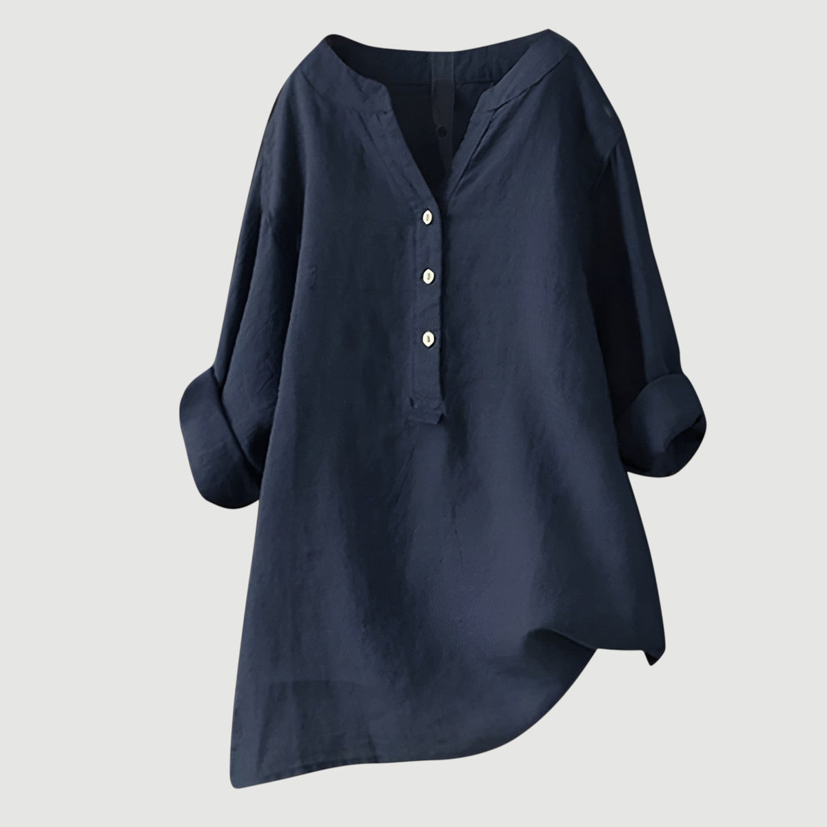 Gladyce | Longline Button-Neck Blouse