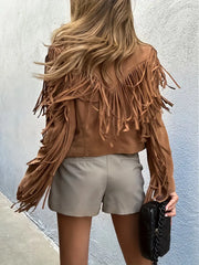 Deneen | Fringed Biker Jacket