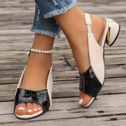 Conni | Contrast-Strap Slingback Sandals