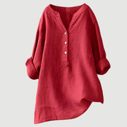 Gladyce | Longline Button-Neck Blouse