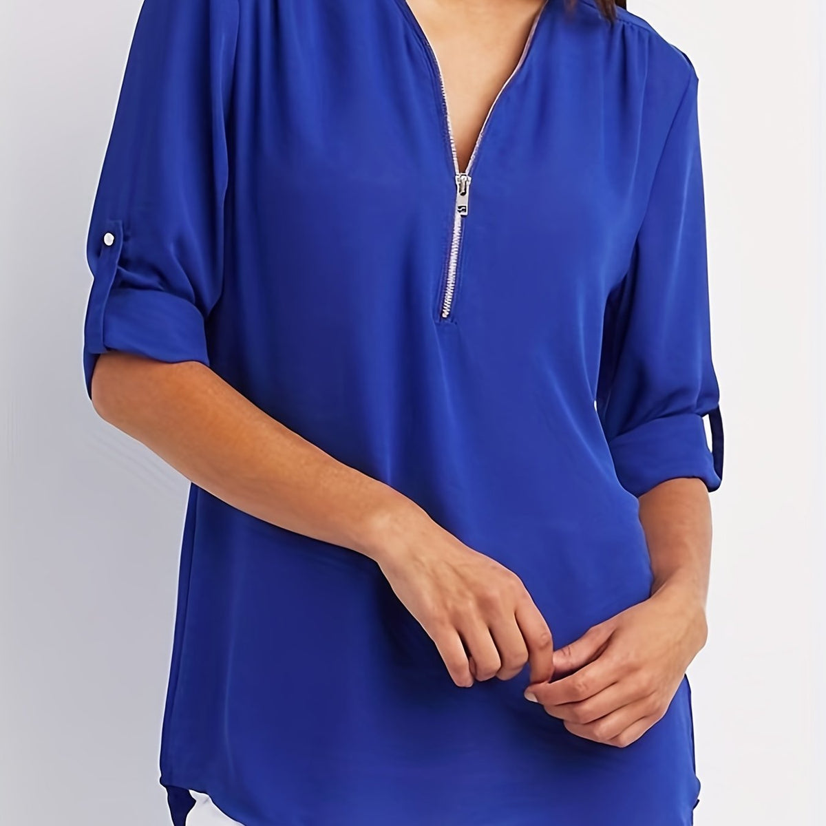 Everlena | Zip-Neck Blouse