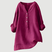 Gladyce | Longline Button-Neck Blouse