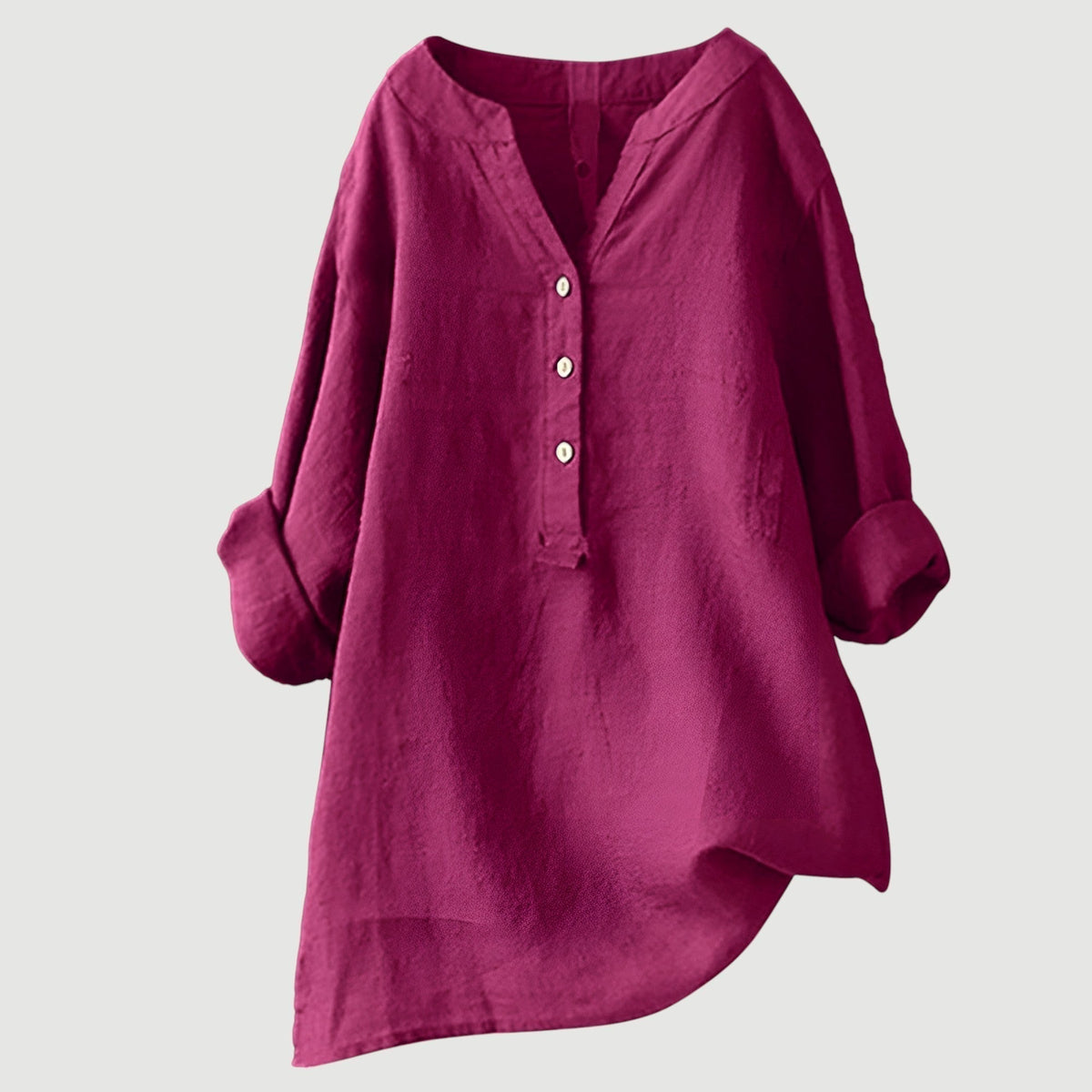 Gladyce | Longline Button-Neck Blouse