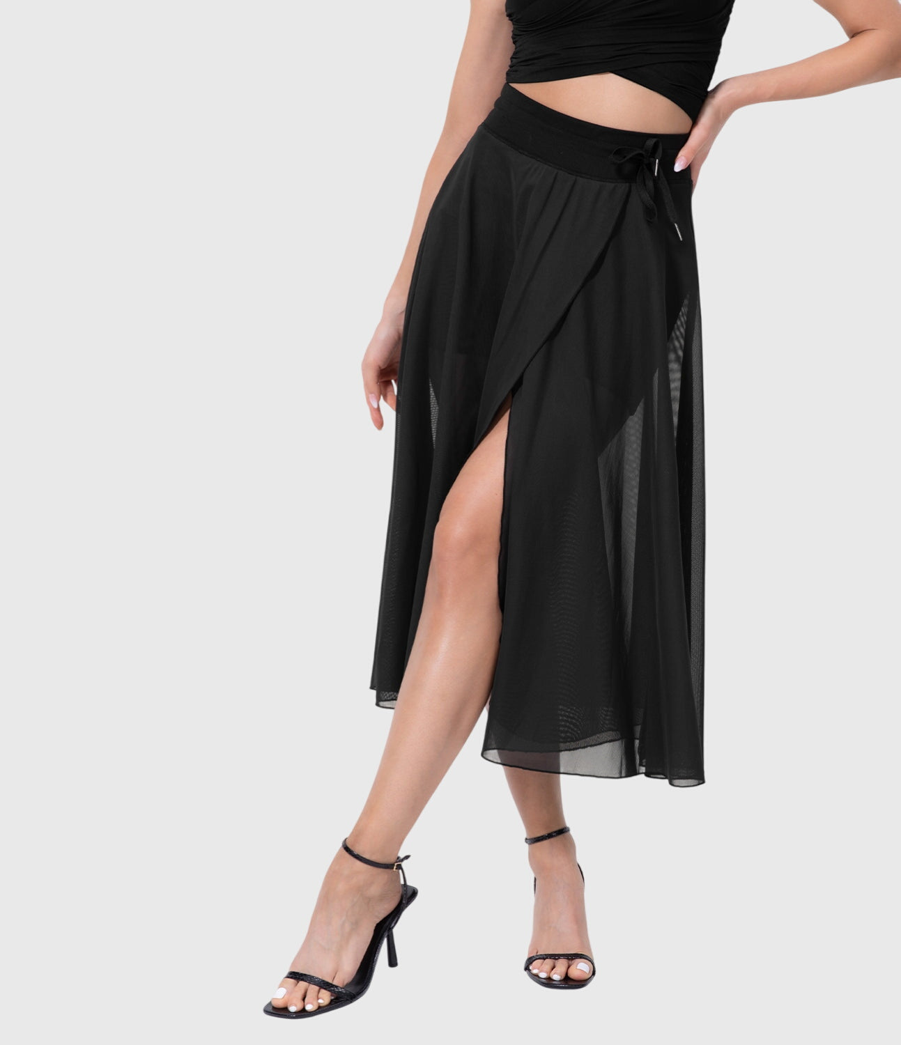 MELANIE | ELASTIC-WAIST FLOWING SKIRT