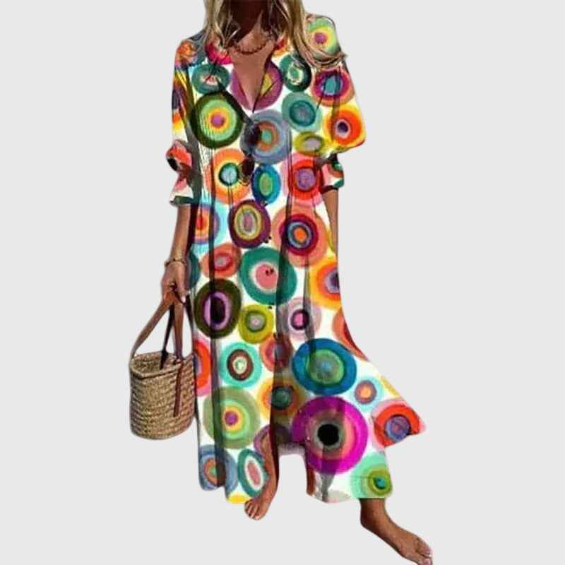 Zariah | Elegant Maxijurk In Bohemian Style Dress