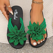 Tinnie | Flower-Detail Toe-Post Sandals