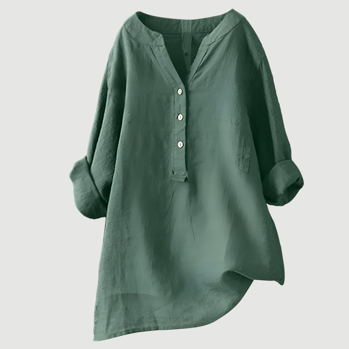 Gladyce | Longline Button-Neck Blouse