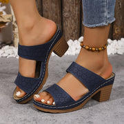 Zaneta | Cut-Out Block-Heel Sandals