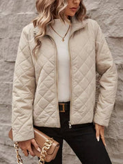 Lesa | Diamond-Quilted Zip Jacket