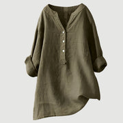 Gladyce | Longline Button-Neck Blouse