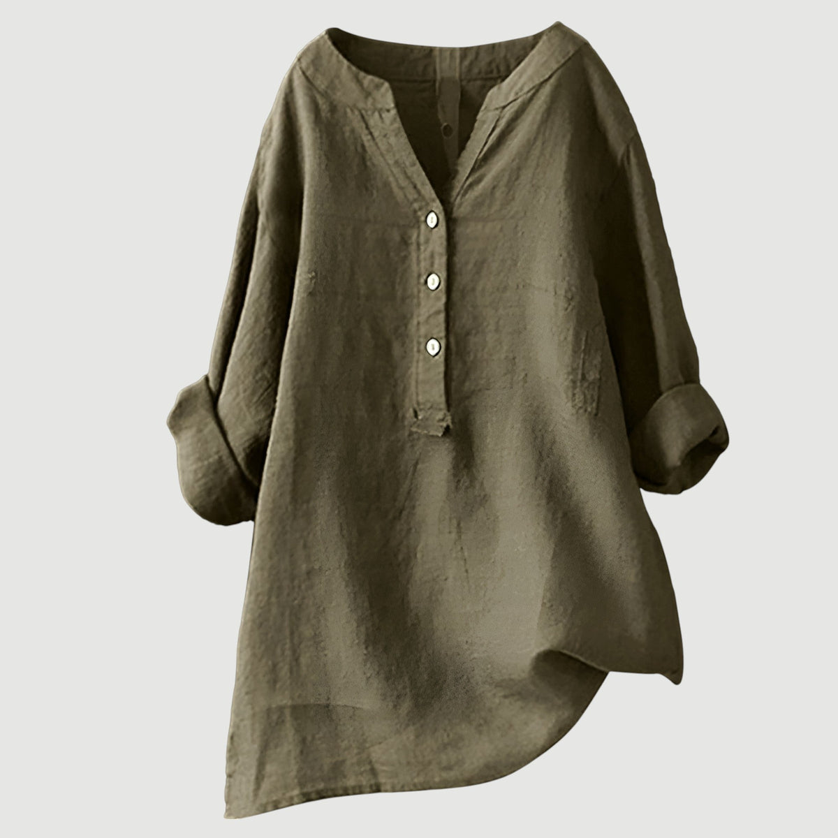 Gladyce | Longline Button-Neck Blouse