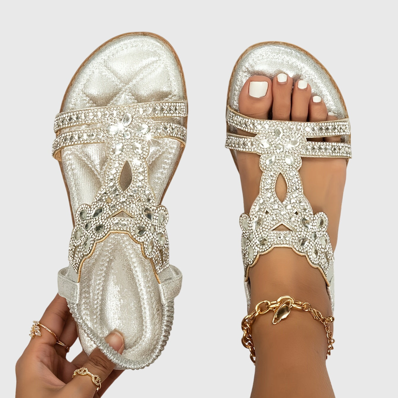 CADENCE | QUILTED CUSHIONED SANDALS